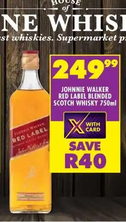 Shoprite Johnnie Walker Red Label Blended Scotch Whisky 750ml offer