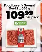 Food Lover's Market Food Lover's Ground Beef-2 x 500g Per Pack offer