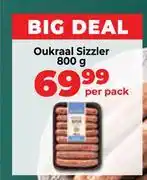 Food Lover's Market Oukraal Sizzler-800g Per Pack offer