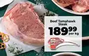 Food Lover's Market Beef Tomahawk Steak-Per Kg offer