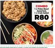 Food Lover's Market 1 x Poke Bowl Assorted, 1 x Crab Salad-Combo offer