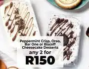 Food Lover's Market Peppermint Crisp, Oreo, Barone Or Biscoff Cheese Cake Desserts-For 2 offer