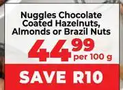 Food Lover's Market Nuggles Chocolate Coated Hazelnuts, Almonds Or Brazil Nuts-Per 100g offer