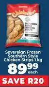 Food Lover's Market Sovereign Frozen Southern Style Chicken Strips-1Kg offer