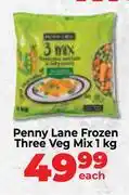 Food Lover's Market Penny Lane Frozen Three vegetable Mix-1Kg offer