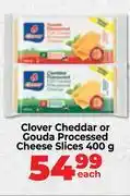Food Lover's Market Clover Cheddar Or Gouda Processed Cheese Slices-400g Each offer