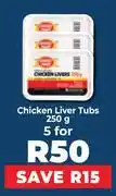 Food Lover's Market Chicken Liver Tubs-For 5 x 250g offer