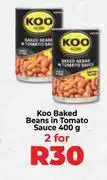 Food Lover's Market Koo Baked Beans In Tomato Sauce-For 2 x 400gm offer