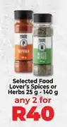 Food Lover's Market Selected Food Lover's Spices Or Herbs 25gm/140gm-For Any 2 offer