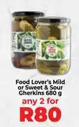 Food Lover's Market Food Lover's Mild Or Sweet & Sour Gherkings-For 2 x 680gm offer
