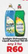 Food Lover's Market Sunlight Dishwashing Liquid Assorted-For Any 2 x 750ml offer