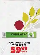 Food Lover's Market Food Lover's Cling Wrap 100m offer