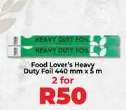 Food Lover's Market Food Lover's Heavy Duty Foil 440mm x 5m-For 2 offer