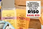 Food Lover's Market Food Lover's Gouda, Mozzarella, Cheddar Or White Cheddar (3 Months Matured)-For Any 3 x 400gm offer