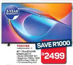 Pick n Pay Hypermarket TOSHIBA 40 10cm Full HD Smart LED TV offer