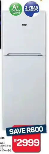 Pick n Pay Hypermarket KIC White Fridge with Top Freezer offer