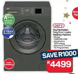 Pick n Pay Hypermarket Defy Manhattan Grey Front Loader Washing Machine offer