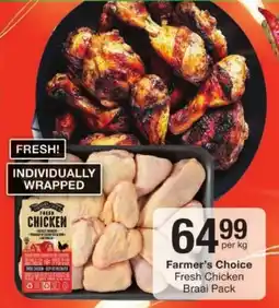 Checkers Farmer's Choice Fresh Chicken Braai Pack offer