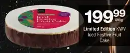 Checkers Limited Edition KWV Iced Festive Fruit Cake offer