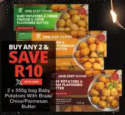 Checkers Baby Potatoes With Braai/ Chive/ Parmesan Butter offer