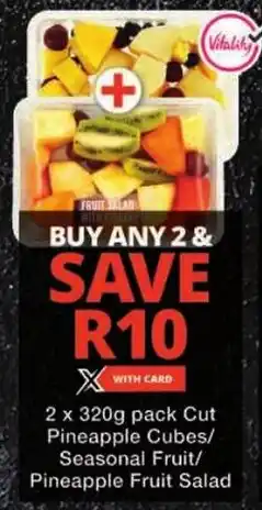 Checkers Cut Pineapple Cubes/ Seasonal Fruit/ Pineapple Fruit Salad offer
