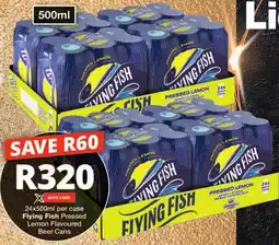 Checkers Flying Fish Pressed Lemon Flavoured Beer Cans offer
