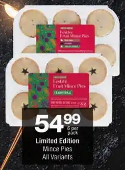Checkers Limited Edition Mince Pies All Variants offer