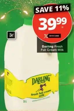 Checkers Darling Fresh Full Cream Milk offer