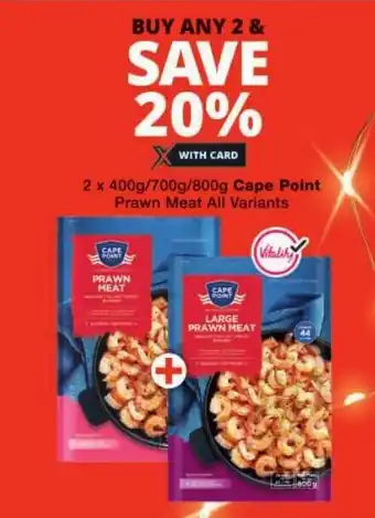 Checkers Cape Point Prawn Meat All Variants offer