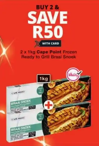 Checkers Cape Point Frozen Ready to Grill Braai Snoek offer