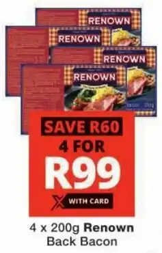 Checkers Renown Back Bacon offer