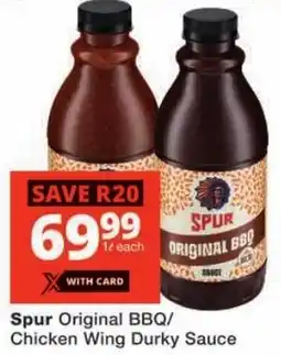 Checkers Spur Original BBQ/ Chicken Wing Durky Sauce offer