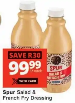 Checkers Spur Salad & French Fry Dressing offer