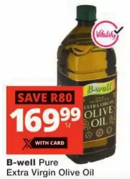 Checkers B-well Pure Extra Virgin Olive Oil offer