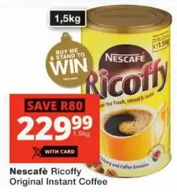 Checkers Nescafè Ricoffy Original Instant Coffee offer