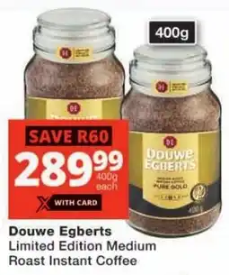 Checkers Douwe Egberts Limited Edition Medium Roast Instant Coffee offer