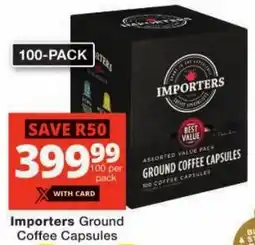 Checkers Importers Ground Coffee Capsules offer