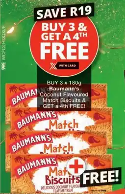Checkers Baumann's Coconut Flavoured Match Biscuits offer