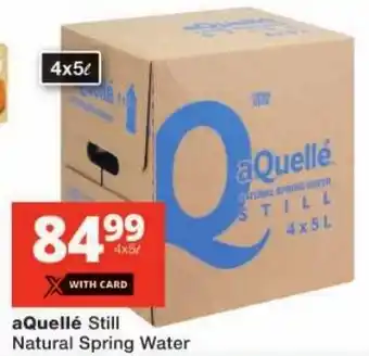 Checkers aQuellé Still Natural Spring Water offer