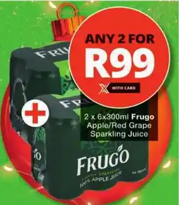 Checkers Frugo Apple/ Red Grape Sparkling Juice offer