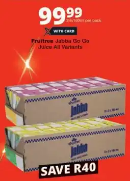 Checkers Fruitree Jabba Go Go Juice All Variants offer