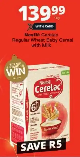 Checkers Nestlé Cerelac Regular Wheat Baby Cereal with Milk offer