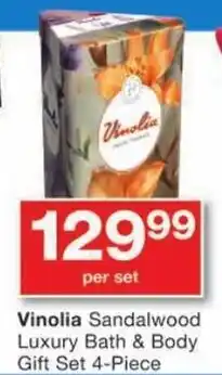 Checkers Vinolia Sandalwood Luxury Bath & Body Gift Set offer