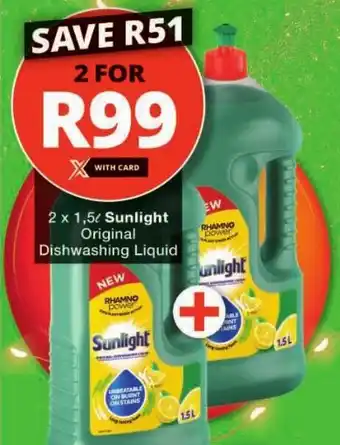 Checkers Sunlight Original Dishwashing Liquid offer