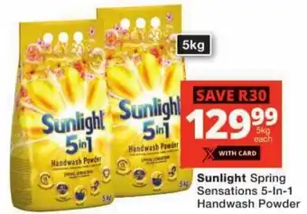 Checkers Sunlight Spring Sensations 5-In-1 Handwash Powder offer