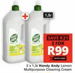Checkers Handy Andy Lemon Multipurpose Cleaning Cream offer