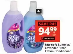 Checkers Sta-soft Summer/ Lavender Fresh Fabric Conditioner offer