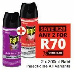 Checkers Raid Insecticide All Variants offer