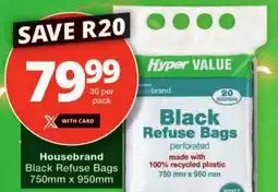 Checkers Housebrand Black Refuse Bags offer