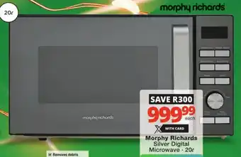 Checkers Morphy Richards Silver Digital Microwave offer
